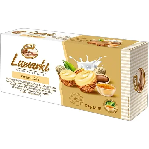 Конфеты вафельные Lumar Lumarki с арахисом и крем-брюле 120 г - фото 1
