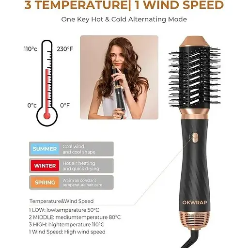 Набор стайлеров для волос OKWRAP 6 в 1 Черный - фото 6