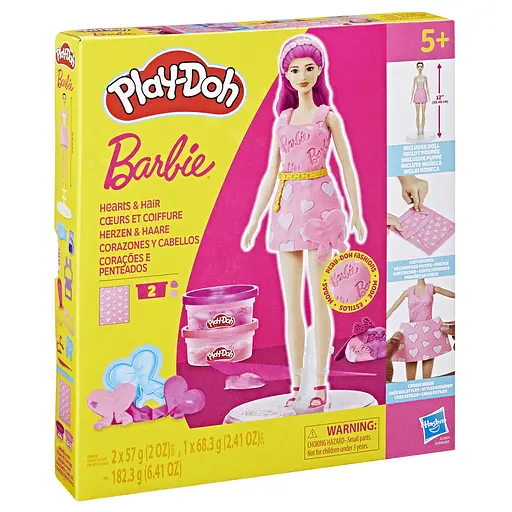  Набор для творчества с массой для лепки Hasbro Barbie. Сердца и волосы (G1357) - фото 2