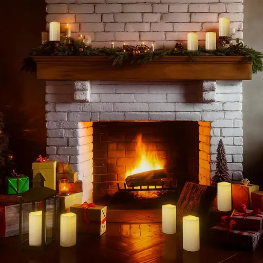 Yme 2 шт. светодиодные без пламенные свечи, теплые белые свечи-столбы на мерцающих батарейках с дистанционным таймером для рождествен. - фото 5