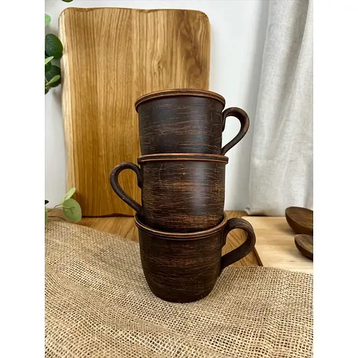 Чашка 0.4 л керамічна (глиняна) Гладка - фото 5