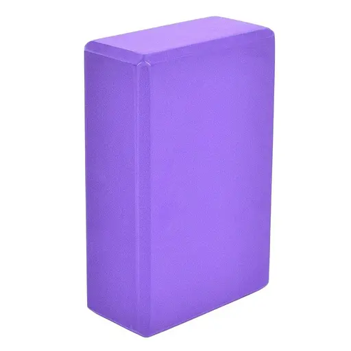 Блок для йоги MS 0858-11 этиленвинилацетат вспененный полимер средняя фиолетовая жесткость 23 × 15 × 7.5 см