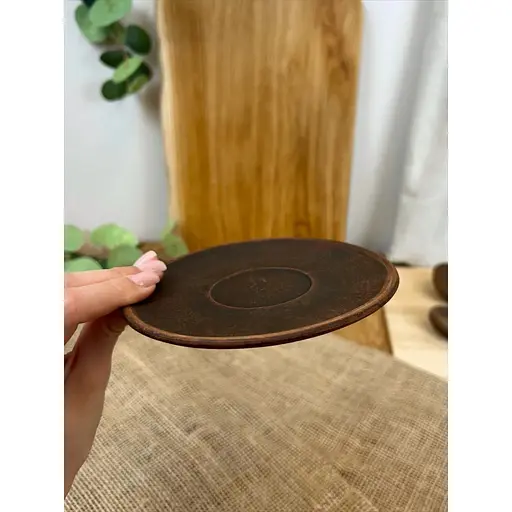 Блюдце для чашки керамичесое (глиняое) - фото 3