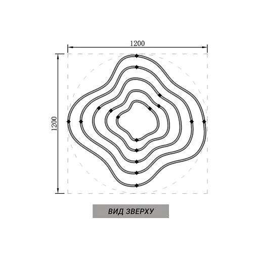 Необычная и эффектная люстра на 5 ярусов Ø 120 см в золотом корпусе Ст. PCL004-120*100*80*60*40 PGD Line F - фото 3