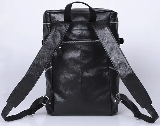 Городской мужской кожаный рюкзак, черный Tiding 28.5х41х18.5 см sum0028453 - фото 3