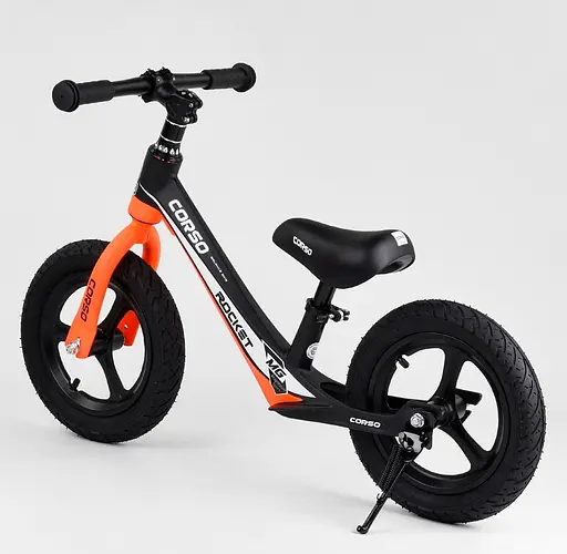 Біговел дитячий Corso 25825 колеса надувні 12" з підніжкою - фото 4