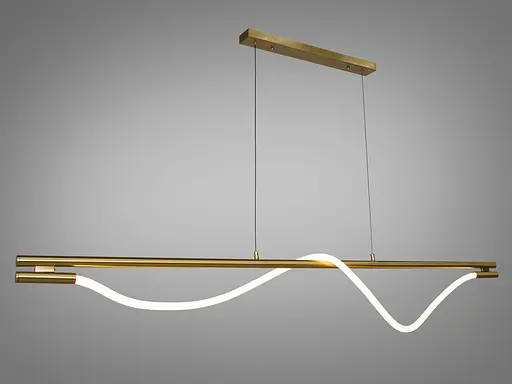 Сучасна світлодіодна люстра шланг на кухню, потужністю 20 Вт, бронза - фото 2