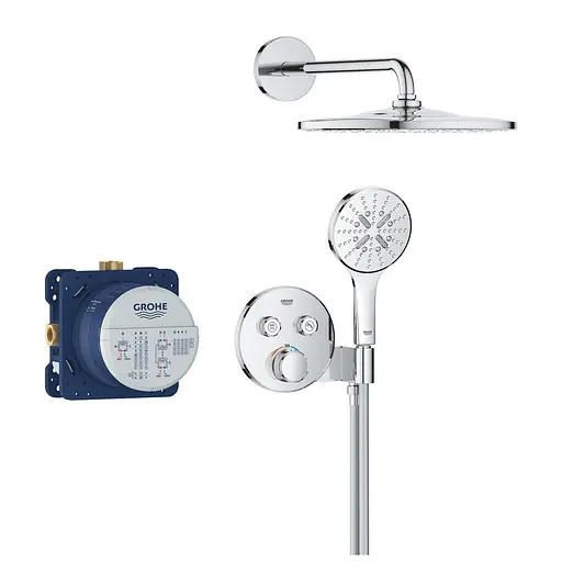 Душова система прихованого монтажу Grohe Grohtherm Smartcontrol з Rainshower Mono 310 34866000, Хром - фото 2