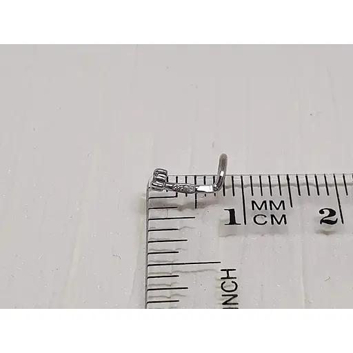 Золота сережка-пірсинг Астор в ніс з діамантом. 1122121Р_Б/3 - фото 4