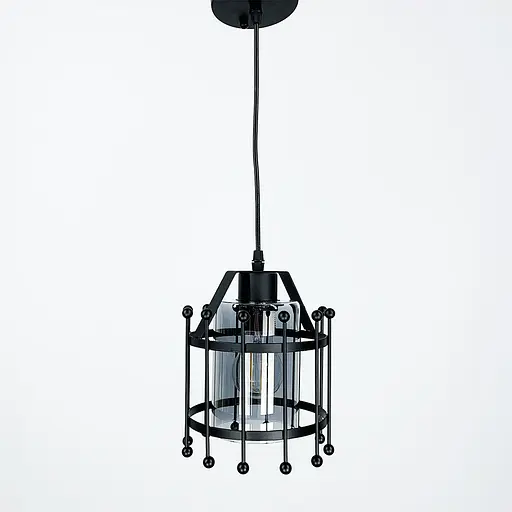 Підвіс Лофт у чорному корпусі Line.F Колір плафона Янтарний - фото 1