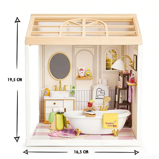 Конструктор-румбокс Mini House серии Интерьер - Ванная комната (8009) - фото 4