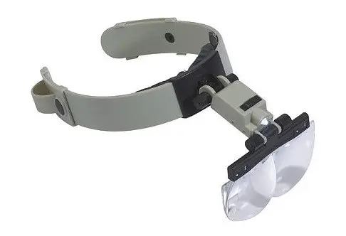 Лупа бинокулярная MG81002 налобная с Led-подсветкой - фото 2