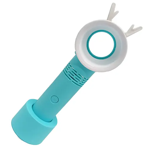 Вентилятор ручной портативный 301AB, с подставкой Бирюзовый