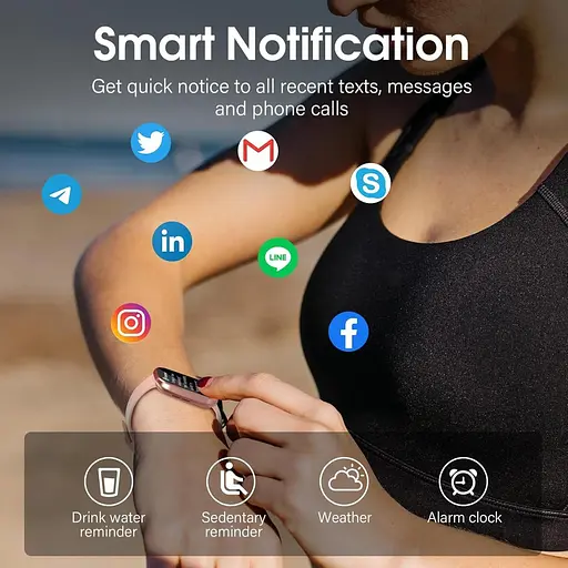 Жіночі смарт-годинники CSASAN T70 /рожевий/дзвінок/спорт/1.91" |419| - фото 4