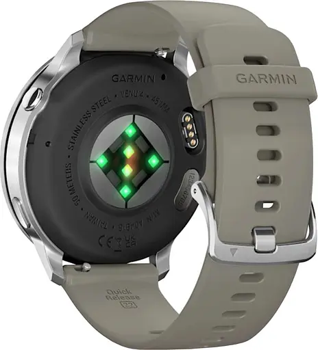 Смарт-годинник Garmin Venu 4 45 mm Silver with Silver Gray Silicone Band (010-03014-01) - фото 2