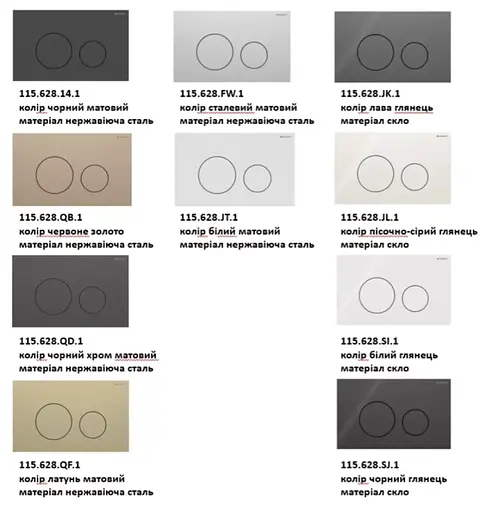 Клавіша змиву Geberit Sigma40 round 115.628.SJ.1 скло, чорний глянцевий, Чорний - фото 2