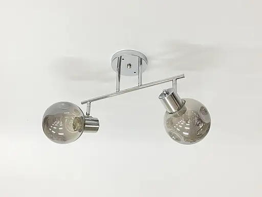 Стельова люстра на 2 плафони 91180B/2 хром