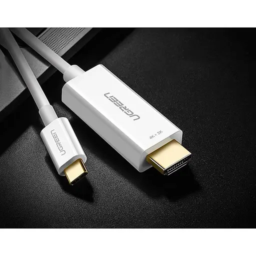 Переходник USB 2.0 Type-C --> HDMI Cable Male to Male ABS Case 1.5m UGREEN MM121 Белый - фото 6
