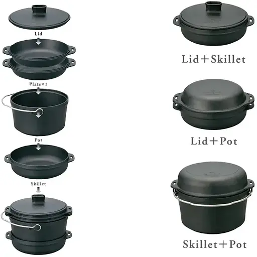 Печь чугунная Snow Peak CS-550 Cast Iron Duo Cooker - фото 4