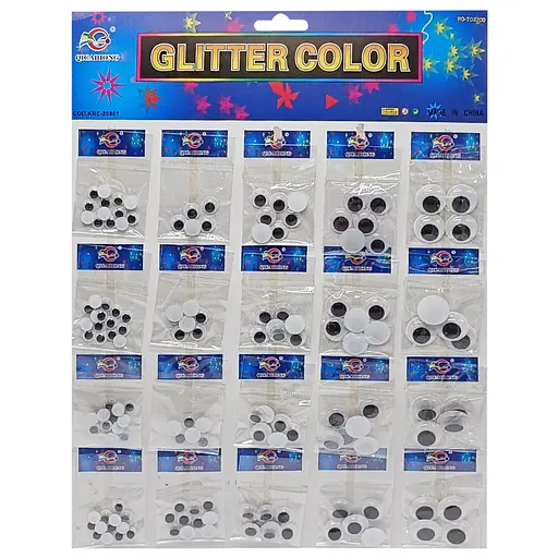 Творческий набор для аппликаций "Глаза" Bambi 929446, 5 размеров - фото 1