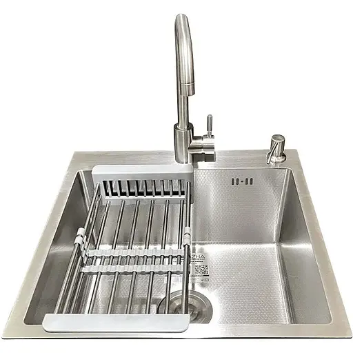 Комплект мийка + змішувач Romzha Arta Carbon U-450 (B) - фото 2