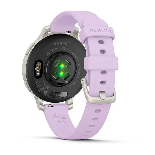 Garmin Lily 2 Active, WW, Silver/Jasmine Purple, Silicone - фото 2
