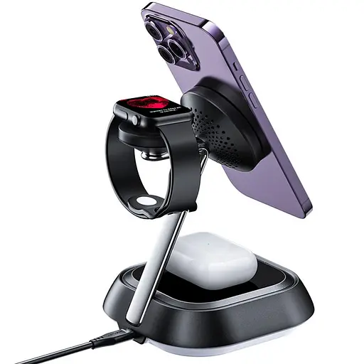 БЗП Acefast E16 desktop 3-in-1 Black - фото 7