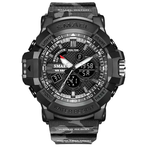 Часы наручные мужские Smael 1809MC Black (15177)