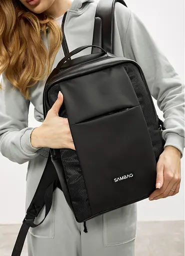 Жіночий рюкзак Sambag Zard Х комбінований чорний 40 х 28 х 14 см (25428164) - фото 3