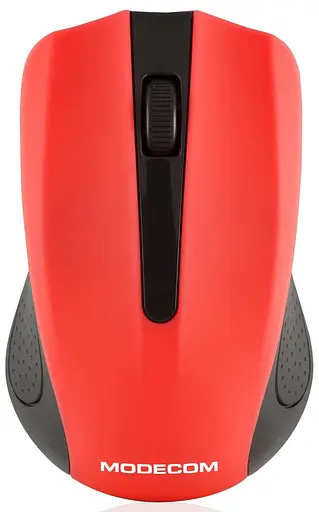 Мышь Modecom MC-WM9, бездротова, 2кн., 1200dpi, нано ресивер чорно-червона (M-MC-0WM9-150) - фото 1