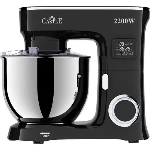 Кухонна машина Castle міксер CM-03B тістоміс планетарний 2200Вт чорний - фото 1