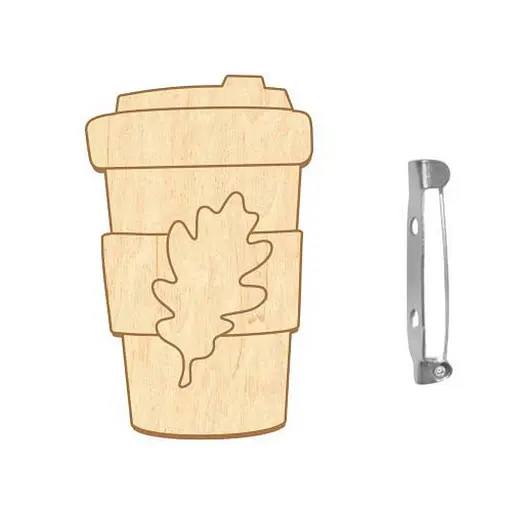 Заготовка броши для раскрашивания "Осенний глоток" Fabrika Decoru FDZB-099 - фото 1