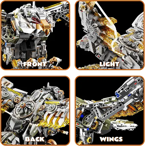 Конструктор орел MJI механический двусторонний для взрослых и детей живой мир 1168 деталей - фото 5