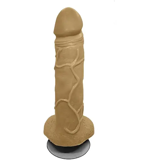 Крафтовое мыло член с присоской Чистий Кайф Brown Size L - фото 2