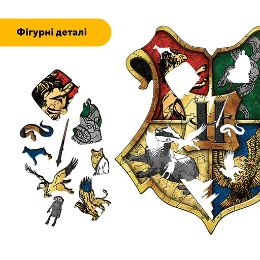 Пазл деревяний Хогвартс, А4, Деревяна коробка 100 елементів - фото 3