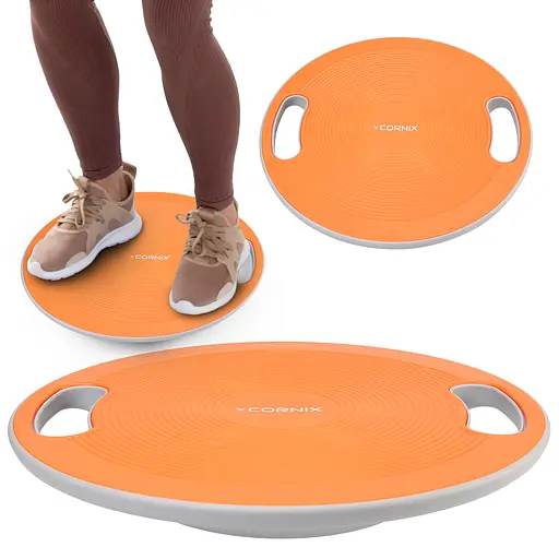 Балансировочная платформа Cornix круглая, пластиковая Orange/Grey XR-0444 - фото 2
