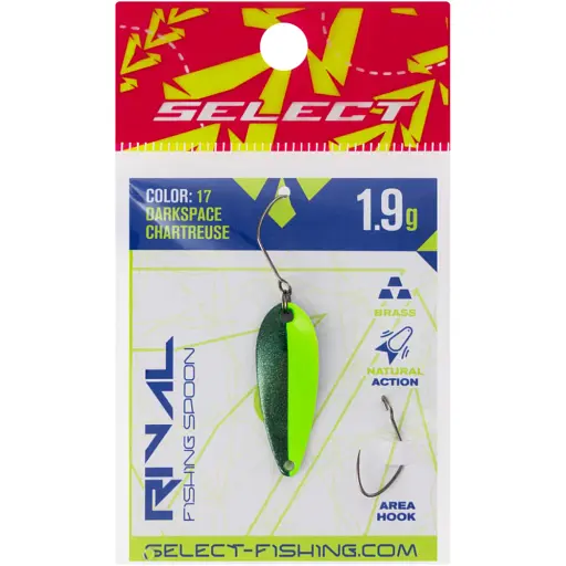 Блешня Select Rival 1.9g 30mm #17 DarkSpace Chartreuse - фото 2
