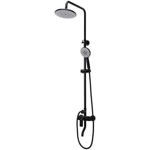 Душова система Rea Verso Black з виливом REA-P9145, Чорний матовий - фото 1