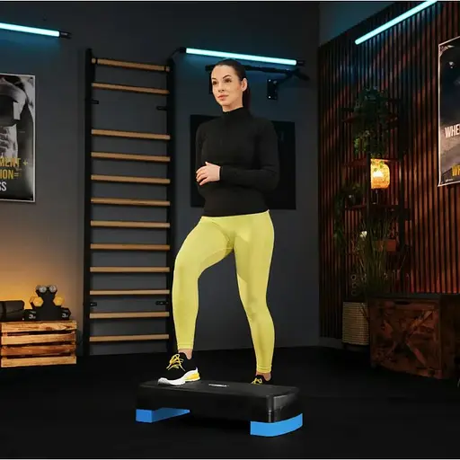 Степ платформа Trex Sport TX-030AS 3 рівнева чорно-блакитна - фото 5