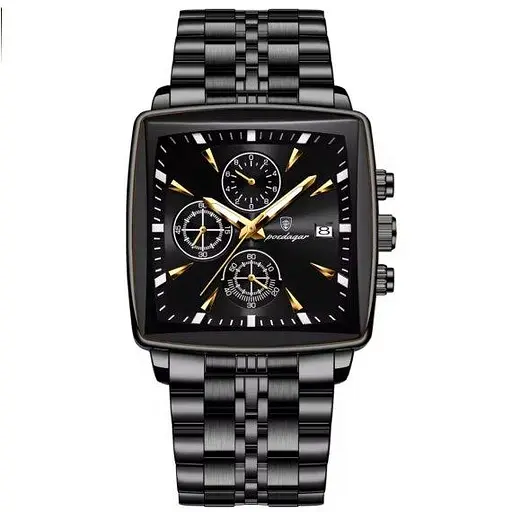 Чоловічий наручний годинник Poedagar Parus (Чорний)