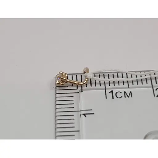 Золотая серьга-пирсинг Favoritum в нос с фианитом. 311141 - фото 6