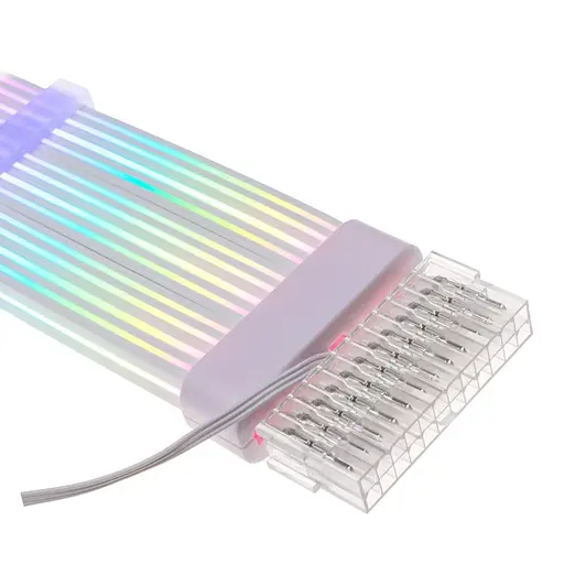 Кабель для ПК Qube RGB 24 pin Female to Male, White - фото 6