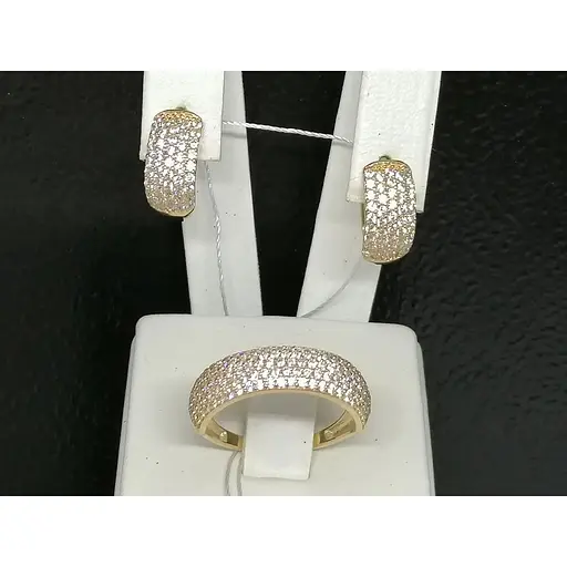 Золоте кільце Імперія золота з фіанітами. КВ444И 17,5 - фото 5