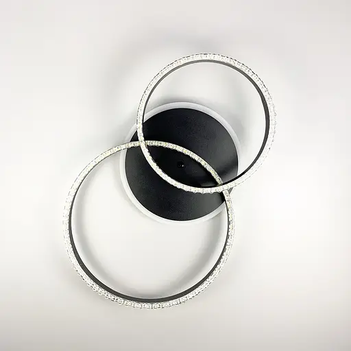 LED люстра на 2 кільця з RGB підсвіткою Line.F А 55061/2В RGB BK - фото 6