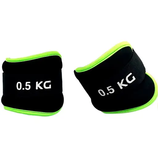 Утяжелители EasyFit Comfort 0,5 кг для ног и рук с металлом (пара) (EF-1005-G) - фото 1