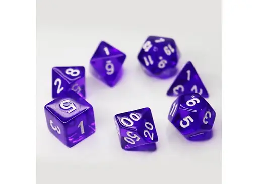 Набір кубиків Transparent 7 Dice Set - Dark purple , 7 шт. (g7dtran08) - фото 2
