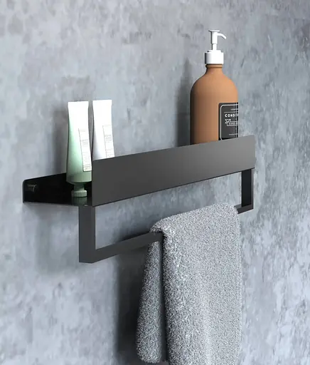 Полиця для ванни Rea SF01 45 black matt REA-06000, Чорний матовий - фото 4