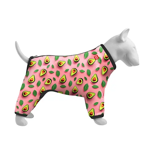 Вітровка для собак Waudog Clothes малюнок Авокадо на рожевому L55 В 77-79 см С 50-55 см - фото 3