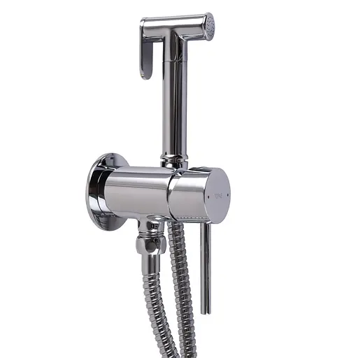 Змішувач гігієнічний TOPAZ LOFT TLF 32106-H39-C латунний моноблок для ванної з душовим шлангом і кріпленням - фото 9