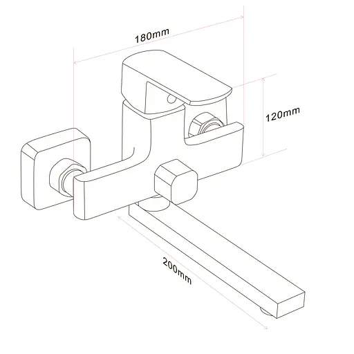 Змішувач для ванни Globus Lux ALFA GLAL-0102N латунний з тримачем для душа та ручною лійкою - фото 2